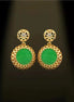 Vivid Jade Flower Framed Earrings