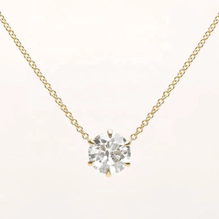 Dezente Sterling Silberkette, rhodiniert oder 18K Gelbgold vergoldet mit Solitärsteinanhänger
