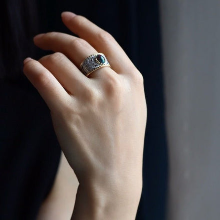 Schwarzer Opal Ring