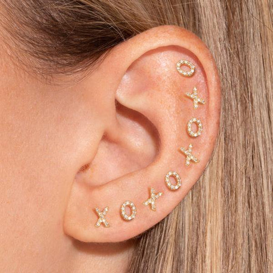 Sparkling little XOXO earrings