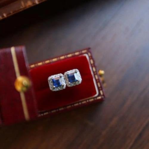 Fancy Sapphire Gemstone Earrings