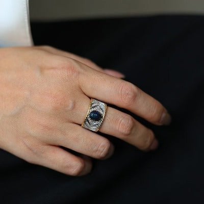 Schwarzer Opal Ring