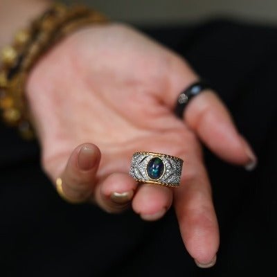 Schwarzer Opal Ring
