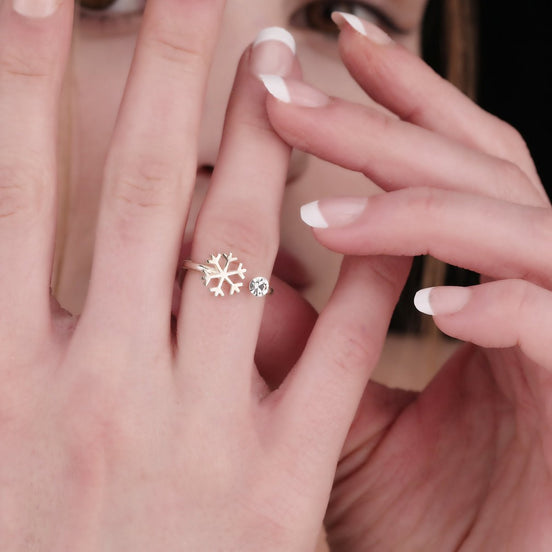 Bague flocon de neige en argent sterling 925 - RG925-42