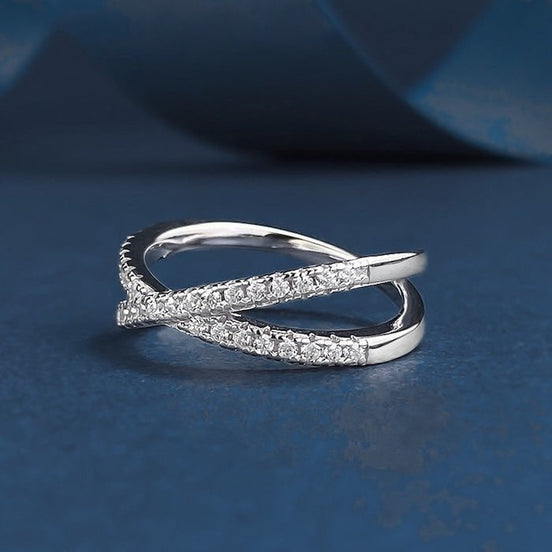 Dazzling Cross Moissanite Rings