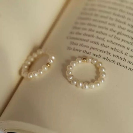Freshwater pearl ring with 14K gold filling