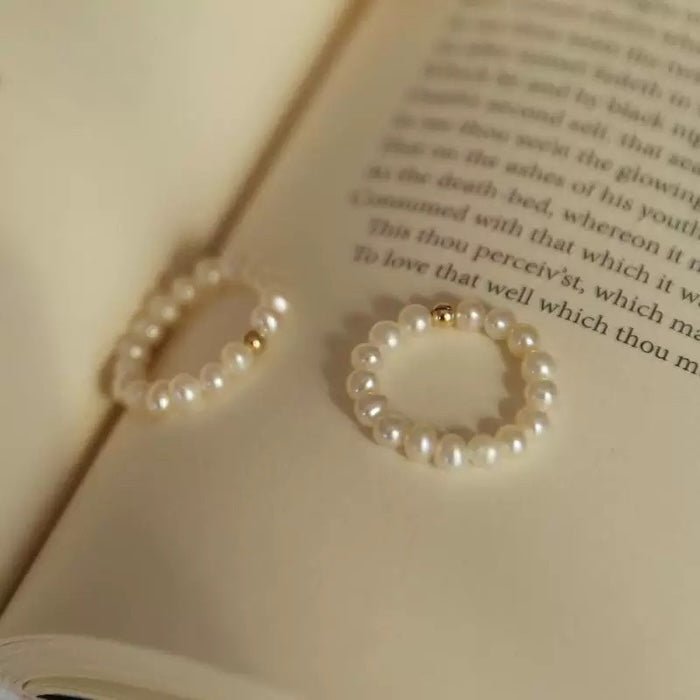 Freshwater pearl ring with 14K gold filling