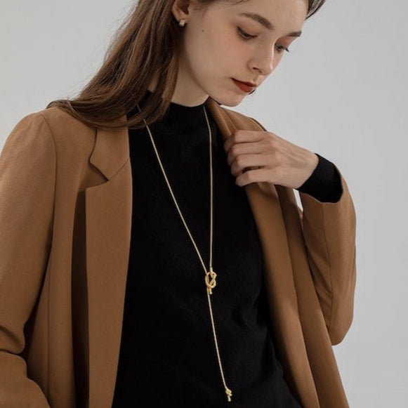 Golden Drape Long Necklace