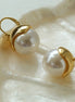 Chic, modern vintage earrings with pearls
