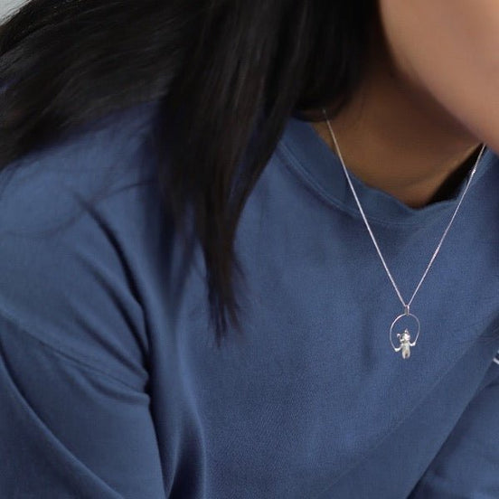 Collier Chat – Argent Sterling et Vermeil Or