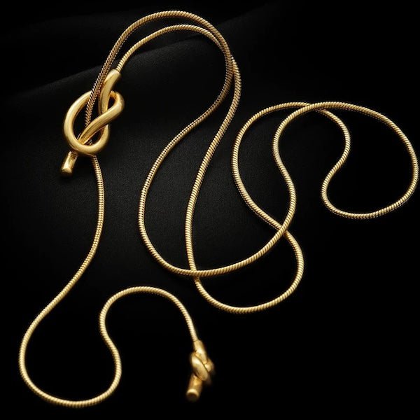 Golden Drape Long Necklace
