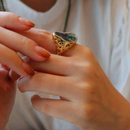 Abalone Perlmutt Ring