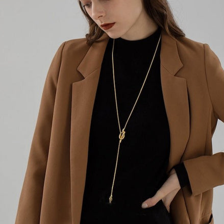 Golden Drape Long Necklace