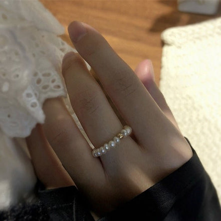 Freshwater pearl ring with 14K gold filling