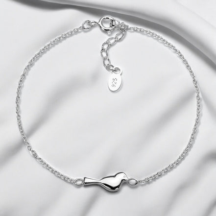 Elegantes 925 Silber Armband mit filigranem Vogelmotiv