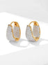 Luxurious sparkling hoop earrings