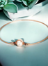 Vergoldeter Amethyst Armreif, mit zeitlosem und schlichtem Design