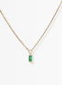 Dezente Sterling Silberkette, mit dezentem grünen Anhänger, 18K vergoldet