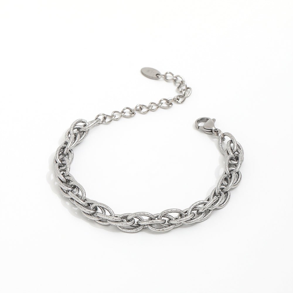 Edelstahlarmband mit klobigen Gliedern