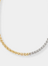 Edelstahlhalskette im Bi-Color und Rope Design, in Gold und Silber