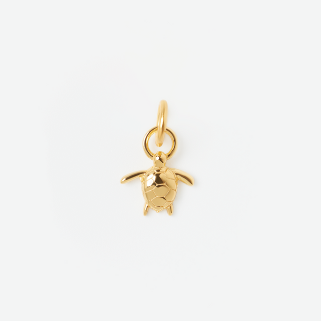 vergoldeter Charm mit Schildkrötenmuster