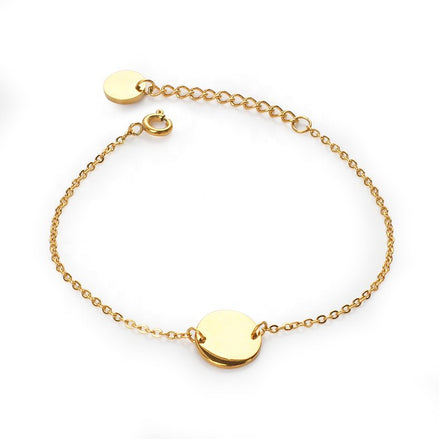 Edelstahlarmband mit Coin-Anhaenger