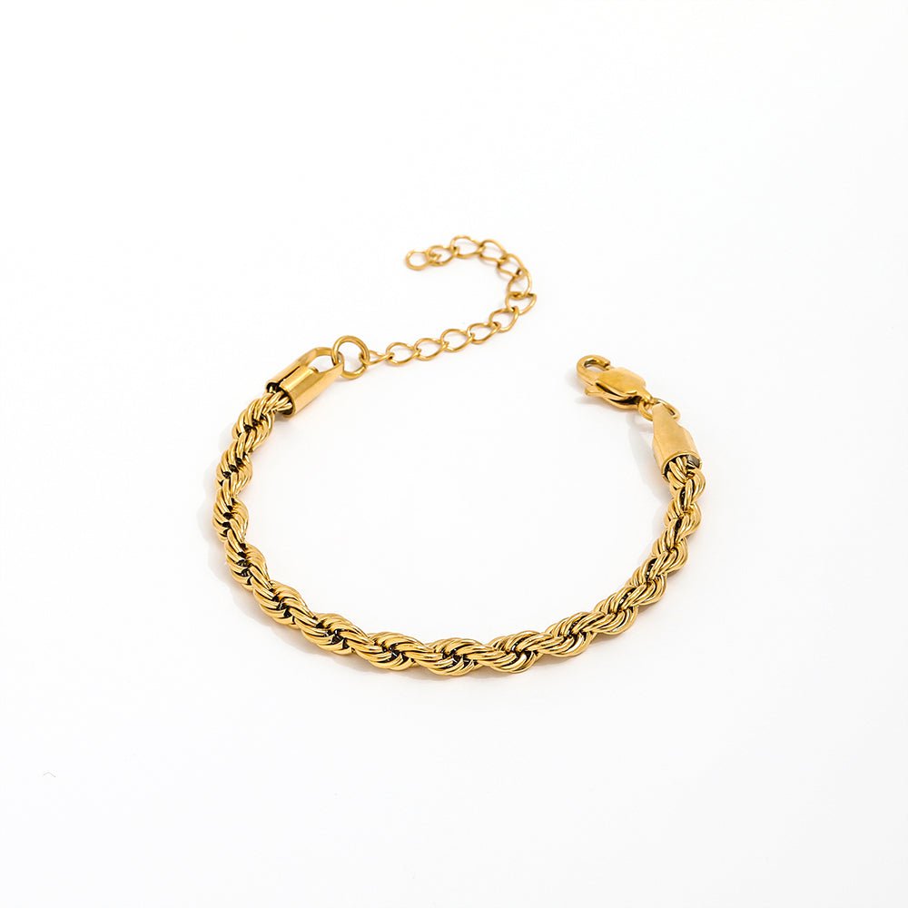 Edelstahlarmband im geflochtenen Ropechain-Design