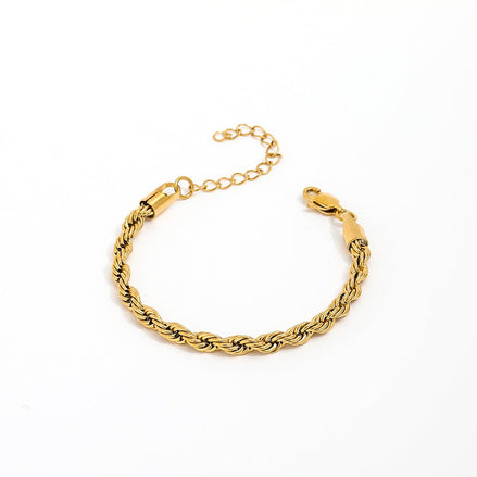 Edelstahlarmband im geflochtenen Ropechain-Design