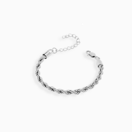 Edelstahlarmband im geflochtenen Ropechain-Design