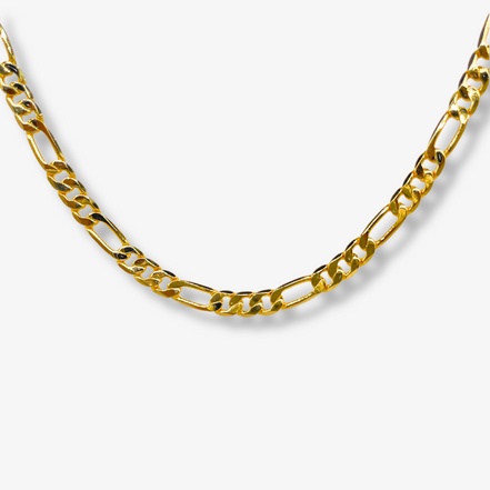 Edelstahlhalskette im Cuban-Link Figaro Design