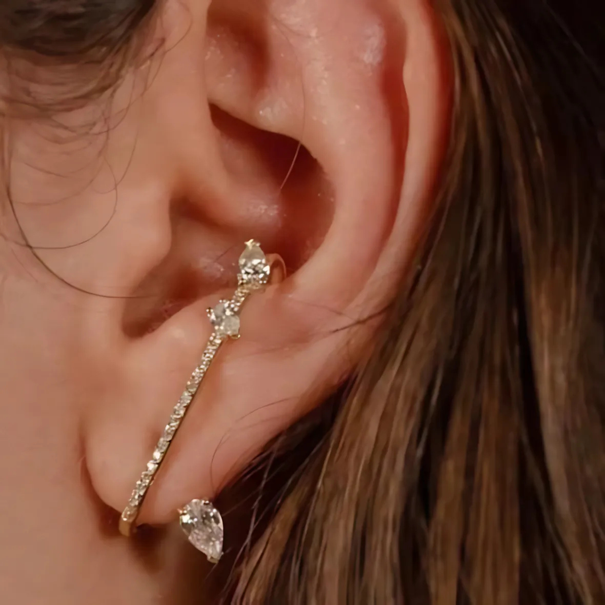 Glitter Line Ear Cuff