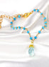 Edles Armband mit facettiertem Türkis und Chalcedon