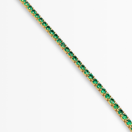 Tennisarmband mit Grünen Zirkonen