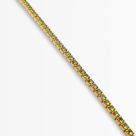 Tennisarmband mit Khaki Zirkonen