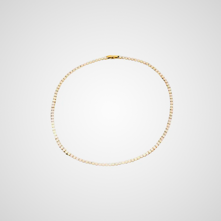 Halskette mit Diamant -Look, minimalistisch 