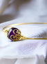 Feiner vergoldeter Armreif mit Amethyst