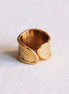 Goldfarbener Edelstahl-Statement-Ring
