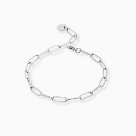 Edelstahlarmband im Paperclip-Design