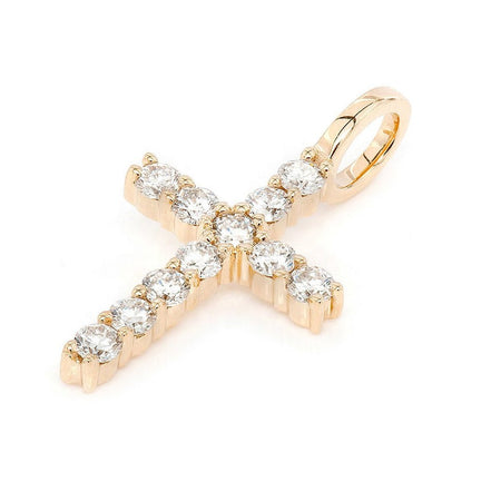 vergoldeter Charm im Kreuzdesign