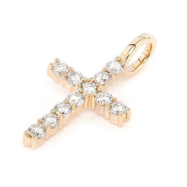 vergoldeter Charm im Kreuzdesign