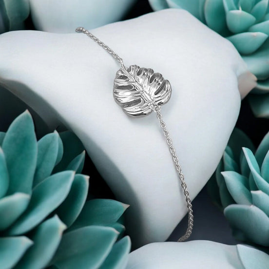 Bracelet feuille de Monstera