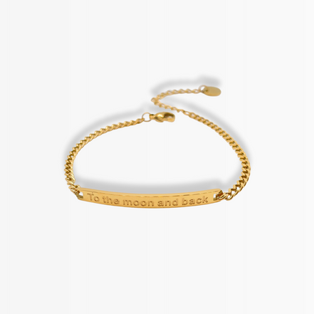 Edelstahlarmband mit Gravur, Moon N Back