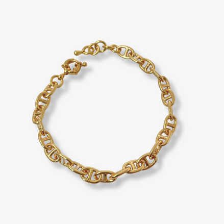 Armband aus Messing im Pig-Snout-Kettengliederdesign 