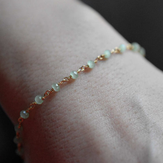 Grüner Peridot Edelstein, vergoldet, Armband, Messing