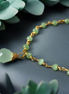 Grüne Peridot Edelsteine, vergoldet, Messing, Armband
