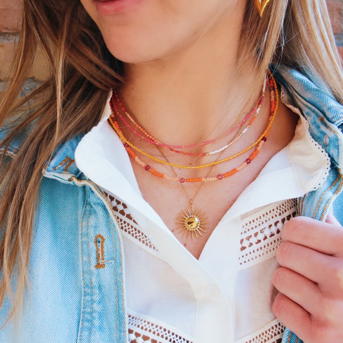 elegante Halskette aus Premium-Edelstahl in Goldoptik