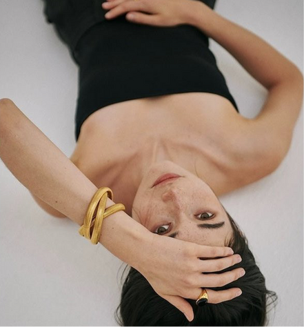 Trinity Stretch Bracelet, vergoldet