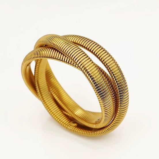 Trinity Stretch Bracelet, vergoldet, stretchig