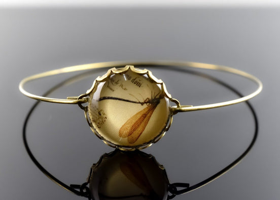 Vergoldeter Armreif mit Amethyst