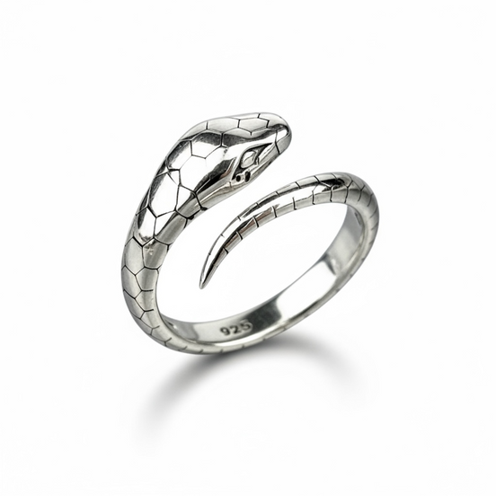 Verstellbarer Schlangenring aus 925 Sterling Silber